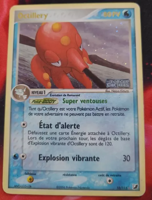 Pokemon - Octillery Holo Reverse 10/115 - Ex Forces Cachées - Titre Or - Fr