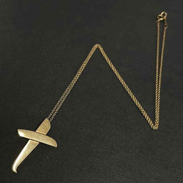 TIFFANY&CO.  Paloma Picasso X Gold 750 5.5g Pendant Necklace /JW0276