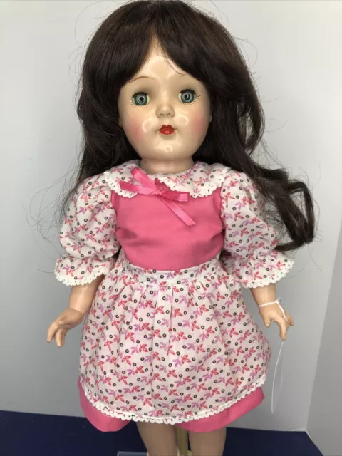 19” Vintage Ideal  Toni P-92 Doll redressed & Rewigged brunette hard plastic #SX