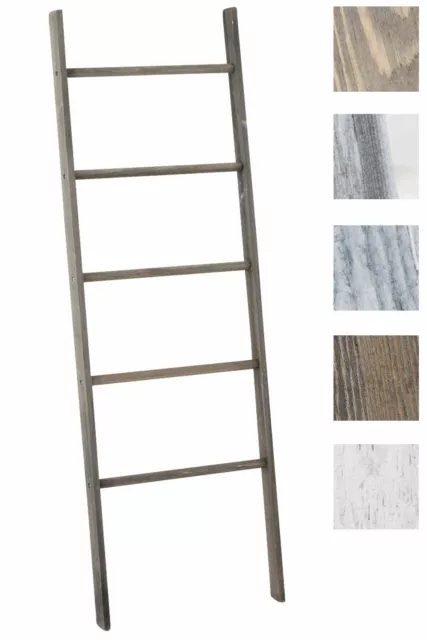 Escalera Decorativa Mariette V2 de Madera con 5 Peldaños Estilo Rústico Útil