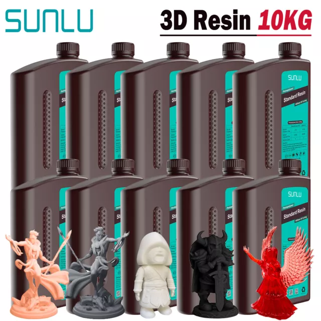 SUNLU 10KG 3D Drucker Resin,Standard/Standard Plus/ABS-Like/Water Washable Resin