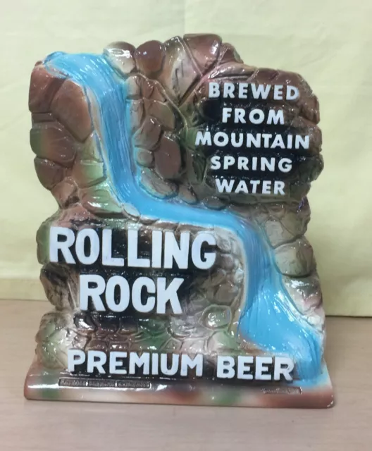 Rolling Rock Premium Beer Waterfall Advertising Sign