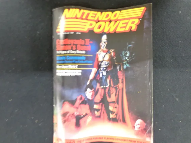 Nintendo Power Magazine 1988 Sept/Oct #2 Castlevania with Poster FREE SHIPPING