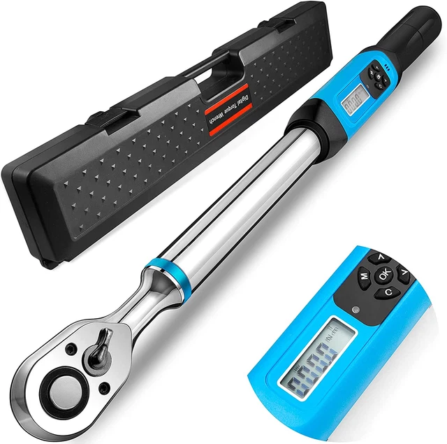 Digital Torque Wrench 1/2 Drive, (12.5-250 Ft.-Lb./17-340 N.M) Heavy Duty Electr