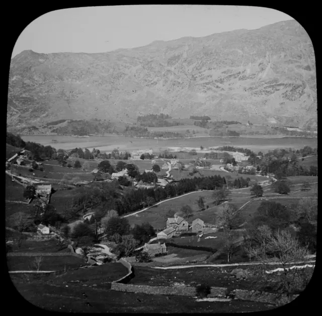 ULLSWATER & PLACE FELL C1887 ANTIQUE Magic Lantern Slide LAKE DISTRICT PHOTO