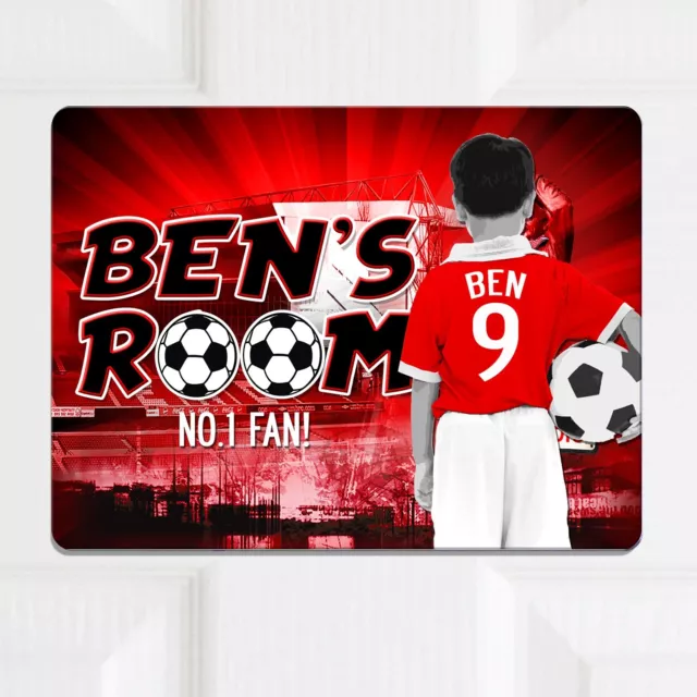 Personalised Nottingham Door Sign Boys Football Bedroom Plaque Kids Room CFD43