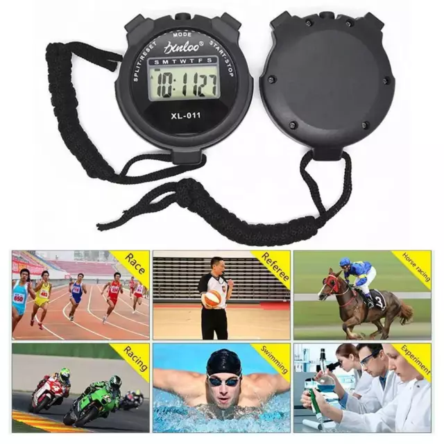 Digital Handheld Sports Stopwatch Stop watch Timer Counter✨ Alarm er I3K9