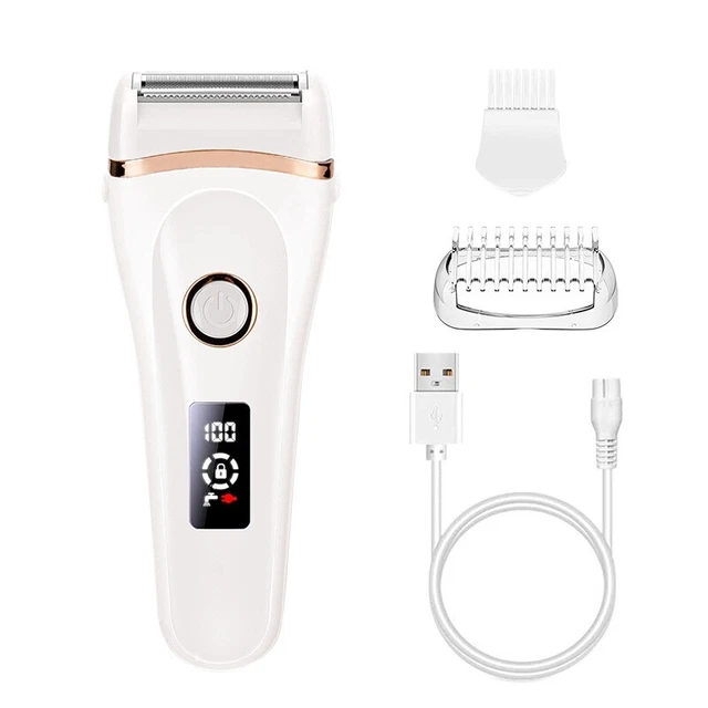 Rasatura Elettrica Donna, Ricaricabile tramite USB, Trimmer Bikini per Dge