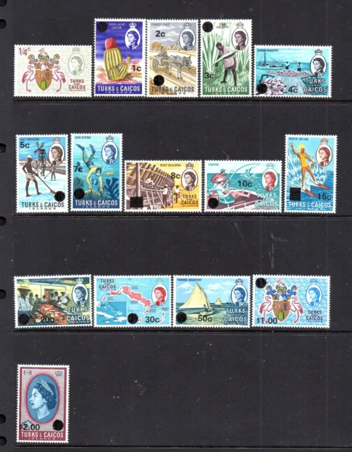 Stamps Br. Colonies & Territories 1969/71 Turks & Caicos Decimals SG297/311 MM