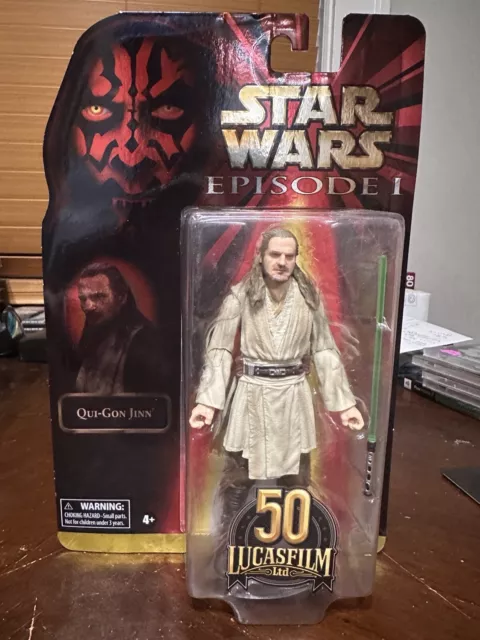 Star Wars Ep. 1  Black Series Qui-Gon Jinn Figure Lucasfilm 50th Anniversary.