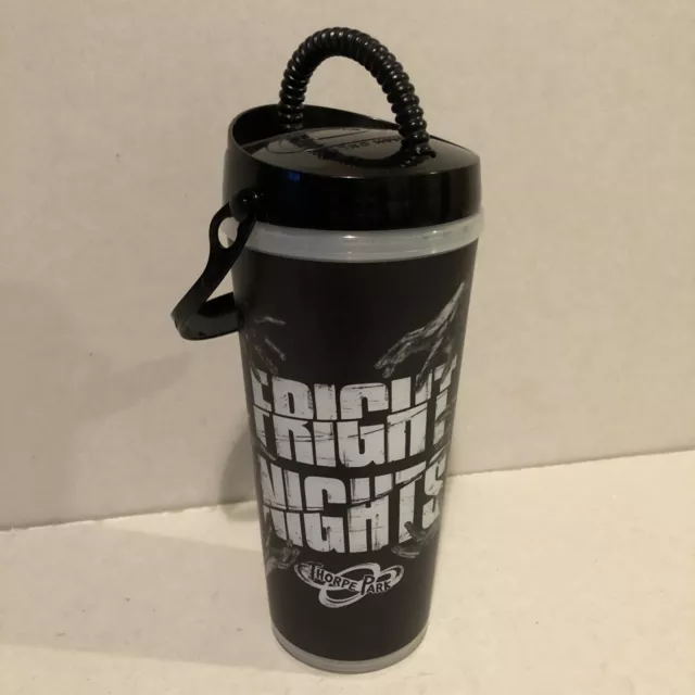 Thorpe Park Fright Nights Drinks Cup With Lid And Straw.