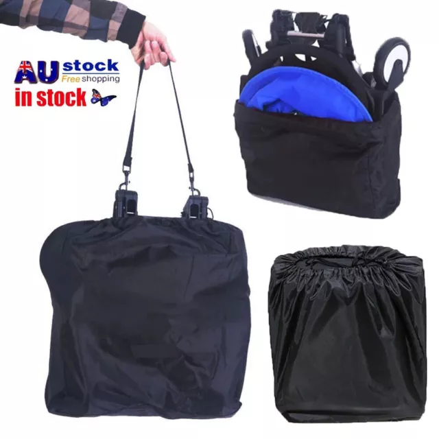 Travel Bag Cover Storage for Carry on Luggage Suit For Baby Stroller Pram Black