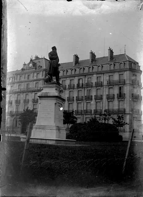 Grand Hôtel de la Cloche Dijon place Darcy  ancien négatif photo verre an. 1920