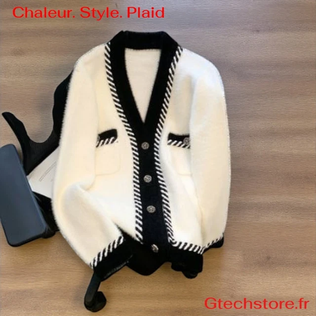 Pull col boutonné, 100 % laine vierge Donegal