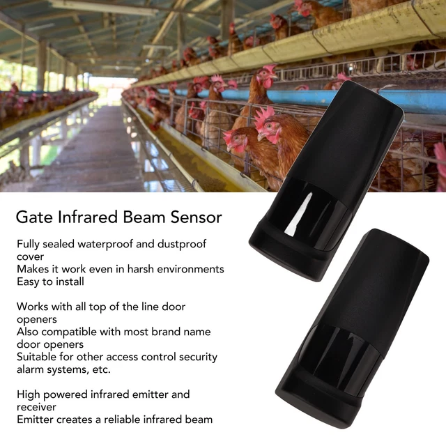 AUTOMATED GATE INFRARED Beam Sensor Safe Infrared Emitter Receiver For