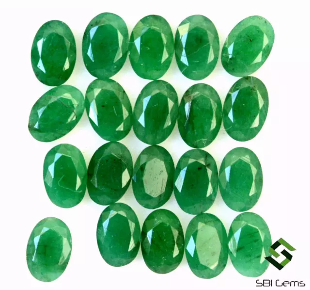 3.14 Cts Certified Natural Emerald Oval Cut 6x4 mm Lot 07 Pcs Loose Gemstones