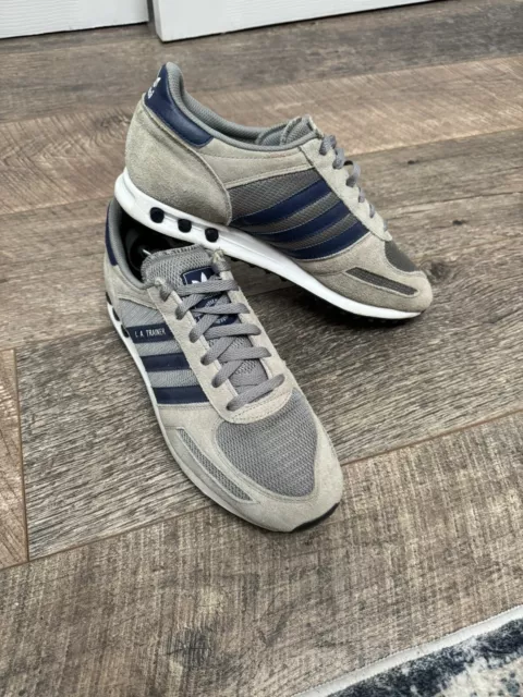ADIDAS LA TRAINER weave trainers size uk 8.5 grey sports shoes