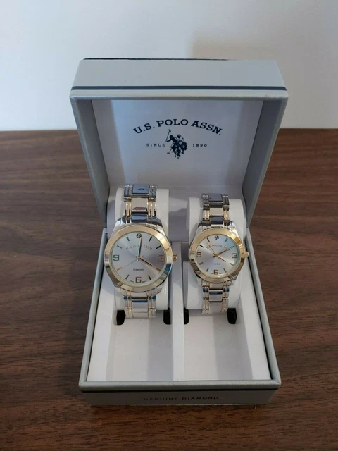 U.S. POLO ASSN. Matching Stainless Steel Watch Set Valentine