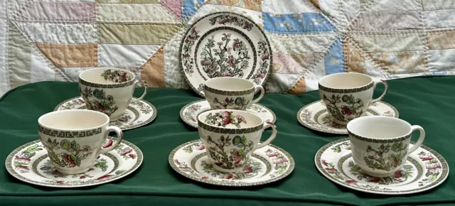 Johnson Brothers-Indian Tree Cup and Saucer Set and x1 Plate.