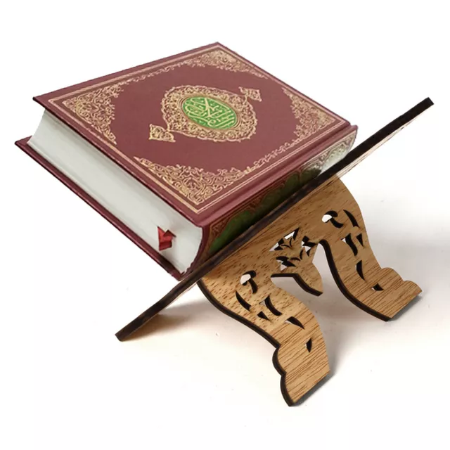 Wooden Hand Carved Holy Book Stand For Quran Bible Gita Ved, Islamic Book Shelf