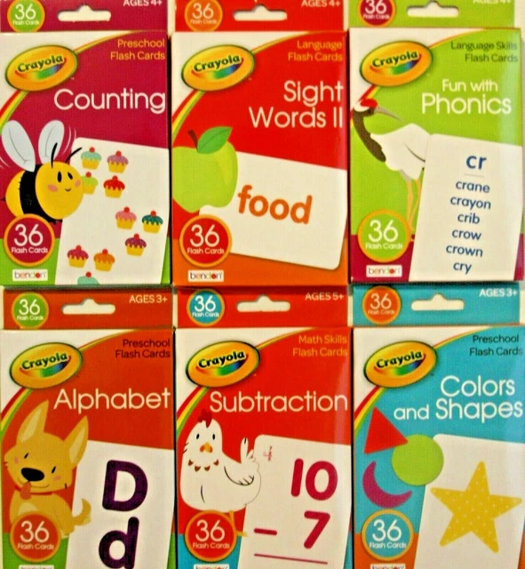 CRAYOLA LEARNING EDUCATIONAL Flash Cards Alphabet Colors Shapes