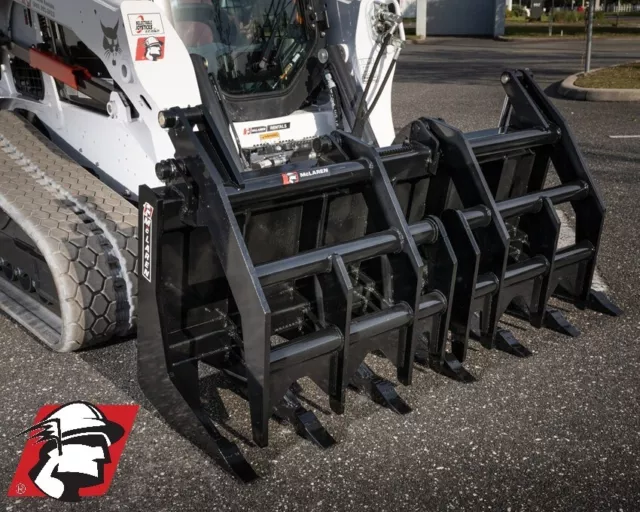 Skid Steer XHD Root Rake Grapple Universal Attachment 72" by McLaren Skid Steer XHD Root Rake Grapple Universal Attachment 72" by McLaren