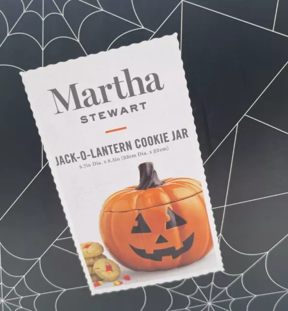 Martha Stewart, Ceramic, Halloween Jack-o-Lantern Cookie Jar
