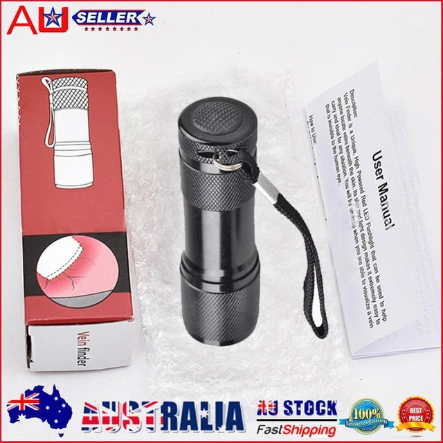 MINI RED LED Light 700nm Powerful Flashlight Anti Slip Vein Finder