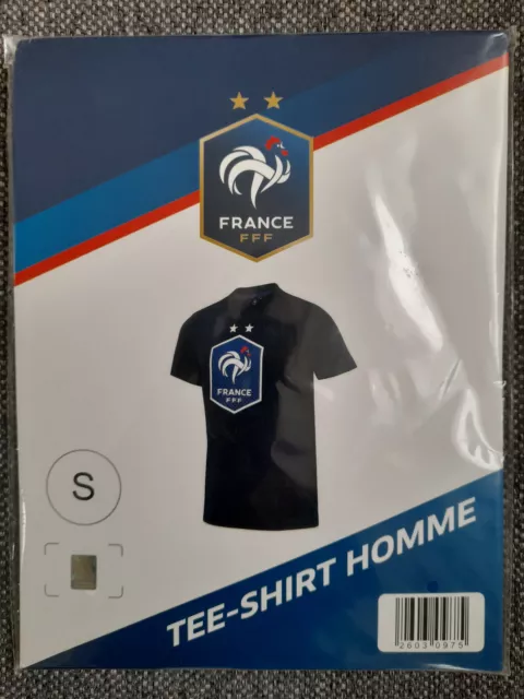 T-shirt de football mbappé bleu marine enfant - FFF