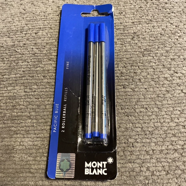 2x - Mont Blanc Rollerball Refill, Fine, Pacific Blue Ink (model 107882) 2x - Mont Blanc Rollerball Refill, Fine, Pacific Blue Ink (model 107882)