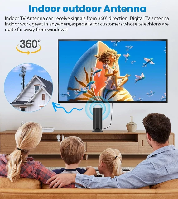 2026 UPGRADED TV Antenna for Smart TV, 2200+ Miles Range Strongest ...