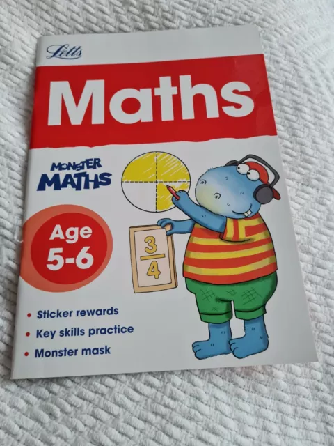Letts monster MATHS age 5-6 activities and key skills practice stickers rewards