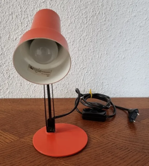 Vintage Pfäffle Schreibtischlampe - 60er Jahre - Orange Midcentury - nette Größe 3