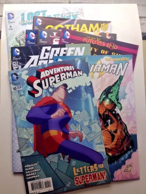 DC Comics 10 Comic Mixed Lot New 52 Superman Aquaman Green Lantern Cyborg