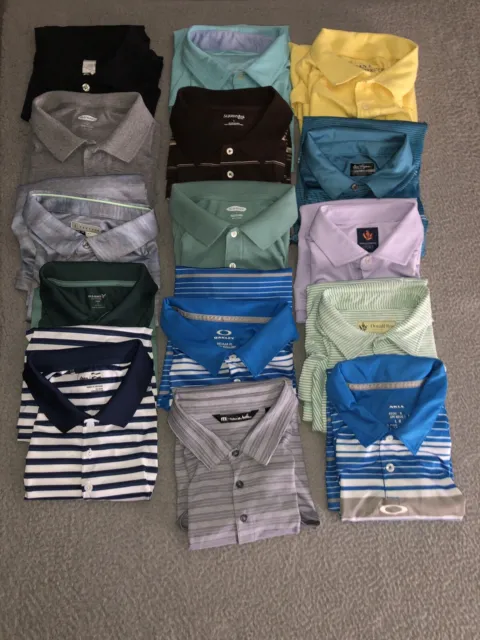 Mixed Lot Of 33 Polo Golf Shirts Mens Lg Izod Ralph Lauren Nike American Eagle