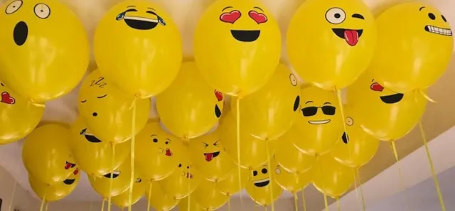 Premium 11" Emoji Party Balloons 72 Pack Party Decorations 2