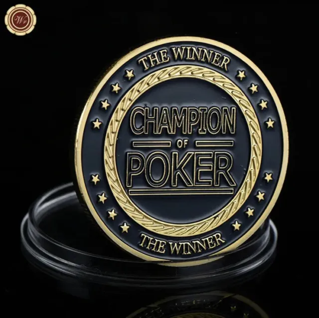 Champion Winner Poker Card Guard Hand Protector Casino Token Lucky Coin