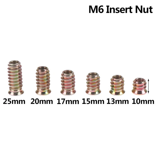 10Pcs M6 Flat Head Metric Threaded Blind Rivet Nut Insert Hex Socket Screws; LF&