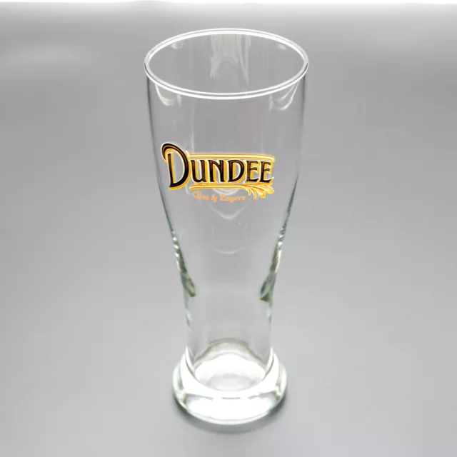 Dundee Ales & Lagers Beer 8" Pilsner Wheat Logo Clear Glass Weizen Weissbier
