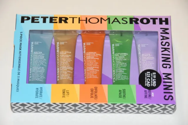 New PETER THOMAS ROTH Masking Minis 5-pIece Skin Mask Kit Lift Hydrate Soothe