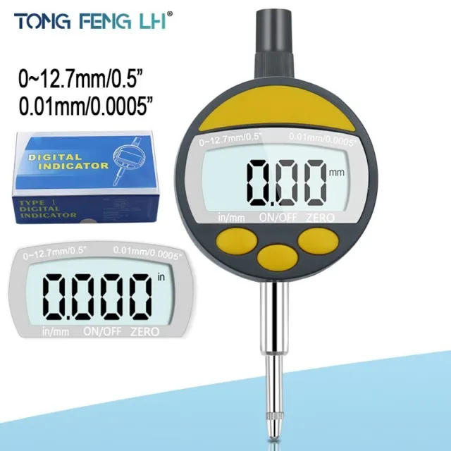 0-12.7mm 0.01mm Digitale Indicator Precision Tool Tester Tool 0.5" 0.0005"