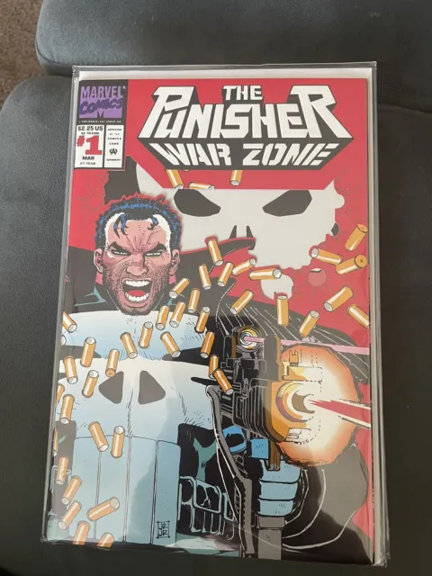 PUNISHER WAR ZONE #1 (1992, MARVEL COMICS)- Die Cut Special Cover