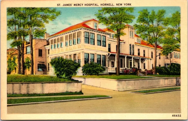 Postcard Saint James Mercy Hospital Hornell New York B85