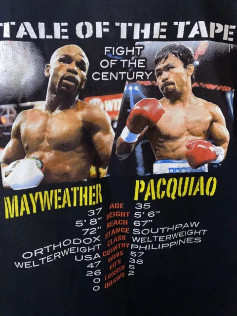 Mayweather Vs. Pacquiao "Fight of The Century shirt Double Sided Graphic￼