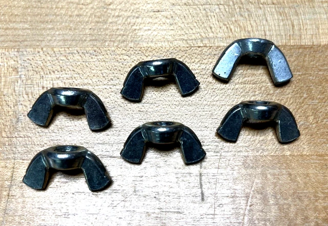 Qty (6) 5/16" Steel Wing Nuts, *NEW* Ships Today, S27