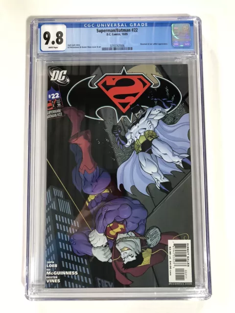 Superman/Batman 22 CGC 9.8 1st Continuity Appearance of Batman Beyond in Cameo!