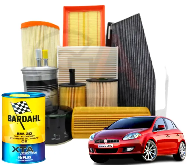 Kit Tagliando Fiat Bravo 2 1.9 Multijet JTD 88kw 120-150 cv 5LT BARDAHL 5W30 XTA