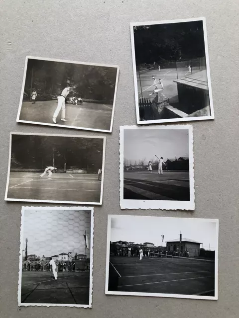 T) n. 6 Fotografia 9x6cm sport Tennis Trieste 1936 agonali dello sport