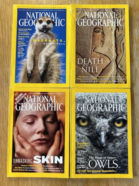 National Geographic Magazines x 12 Months Full Year 2002 Jan-Dec 2