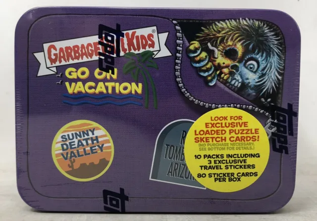 2021 Topps Garbage Pail Kids GPK Goes on Vacation Blaster Tin Box- IN-HAND!!